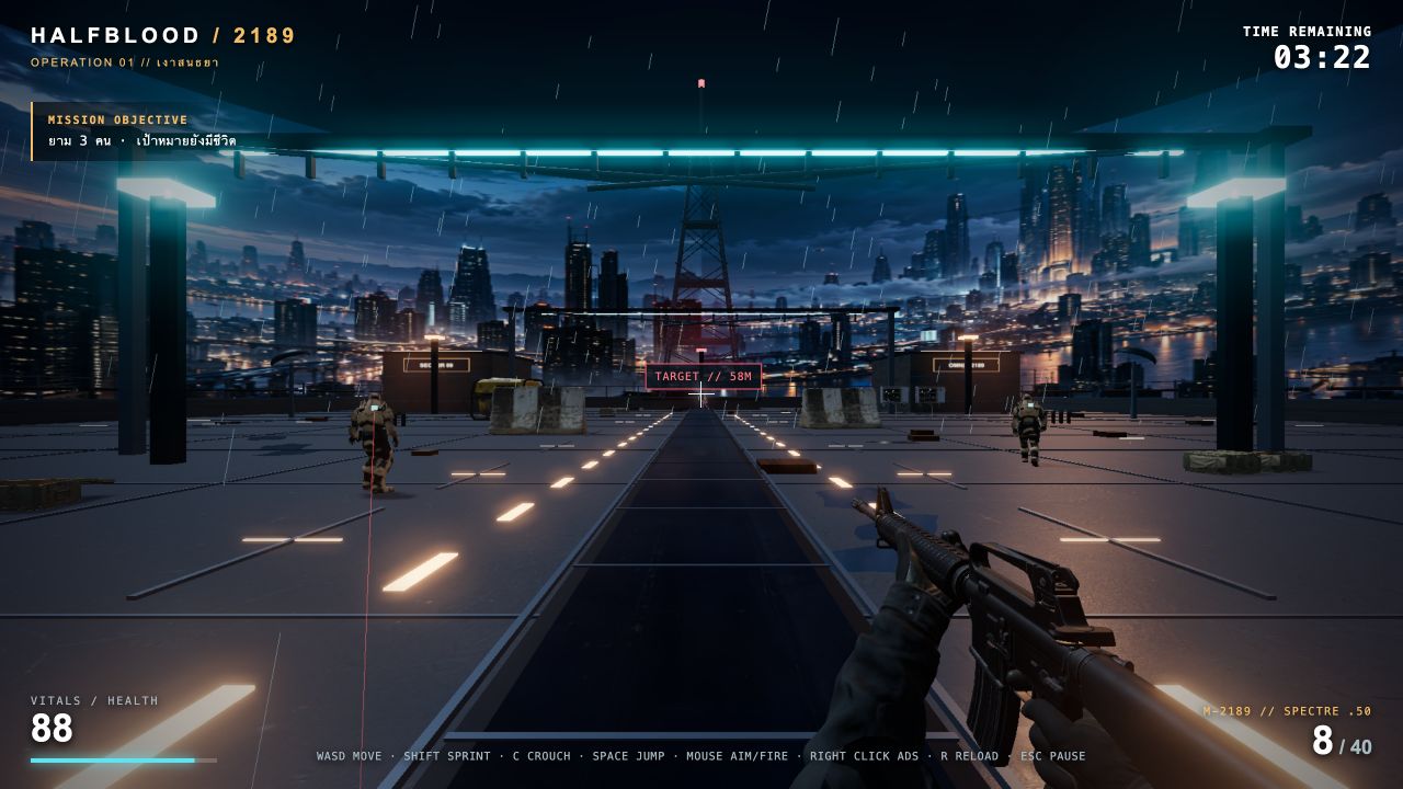 ฉากดาดฟ้า Neo Tokyo ที่เล่นได้จริง